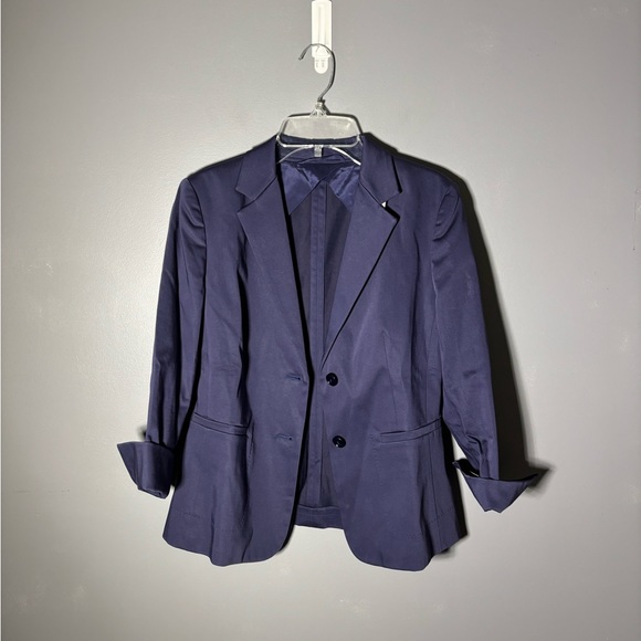 MaxMara Jackets & Blazers - MaxMara Cuffed Sleeve Cotton Blend Blazer Size 4